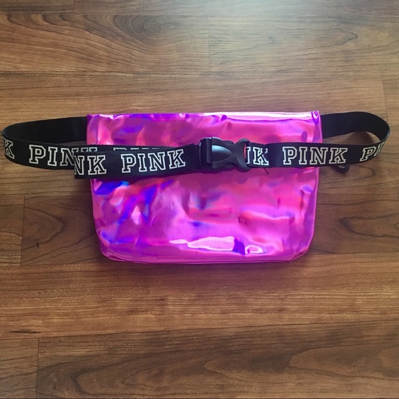 PINK Victoria's Secret Bags Victorias Secret Pink Holographic Fanny